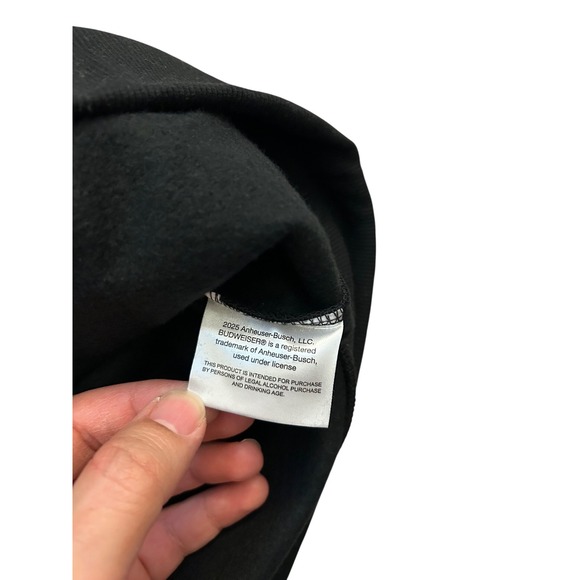 NASCAR Dale Earnhardt Jr Budweiser Hoodie Black Racing Sweatshirt Mens M NEW - Picture 4 of 8